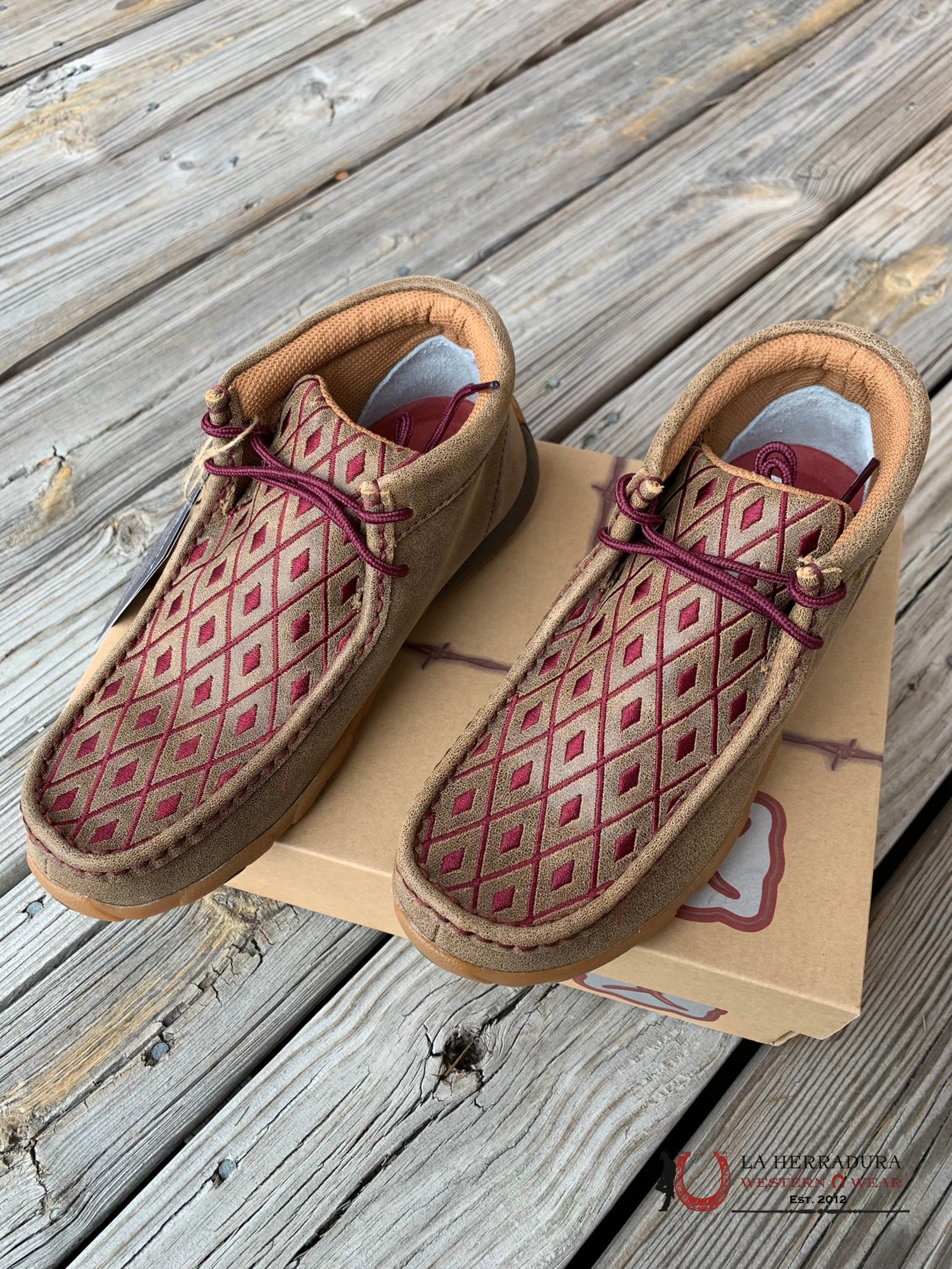 Twisted X Womens Driving Moc Bomber Mahogany Casual Shoe Zapatos Mujeres