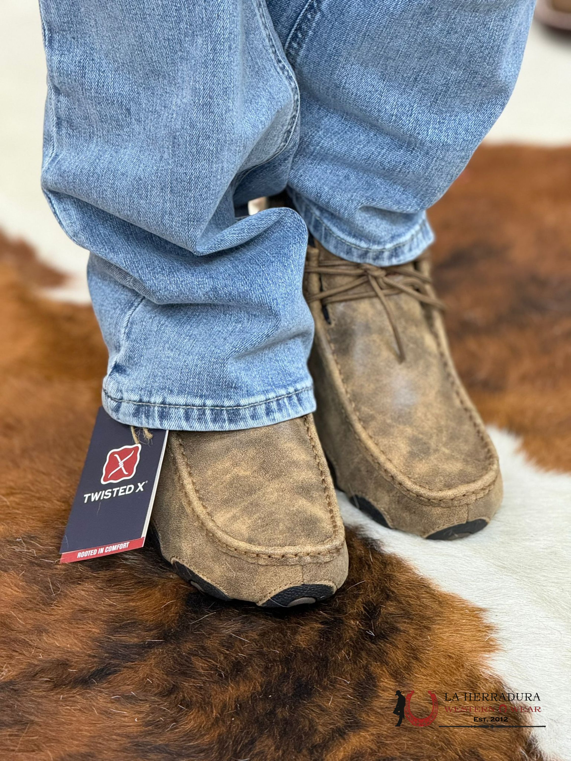 Twisted X Womens Driving Moc Bomber Natural Casual Shoe Zapatos Mujeres