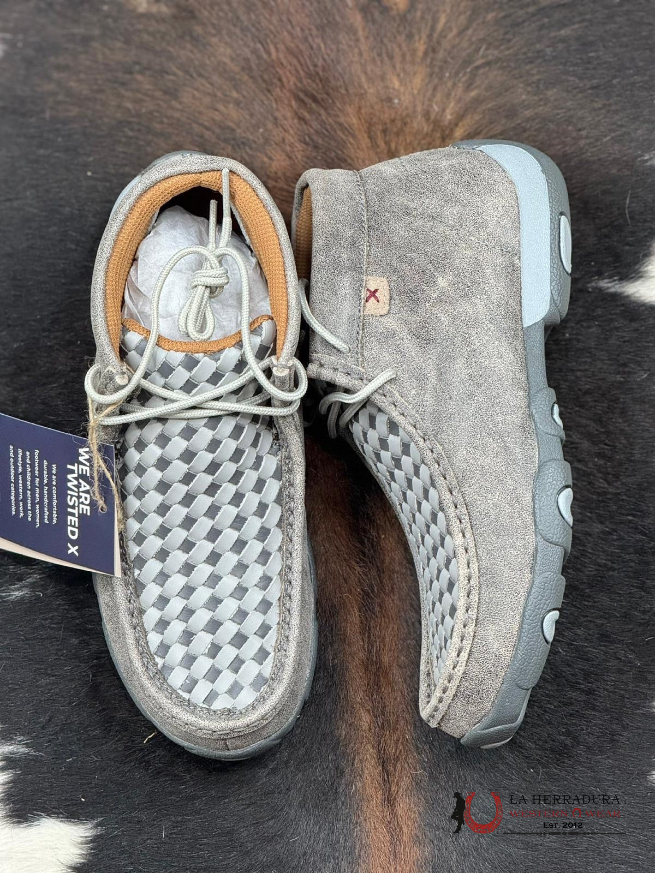 Twisted X Womens Driving Moc Grey Tejido Casual Shoe Zapatos Mujeres