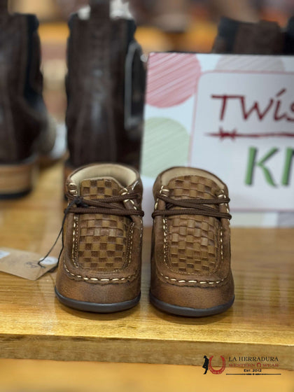 TWISTER CARSON’ BROWN WOVEN BABY & KID SHOE 4440902