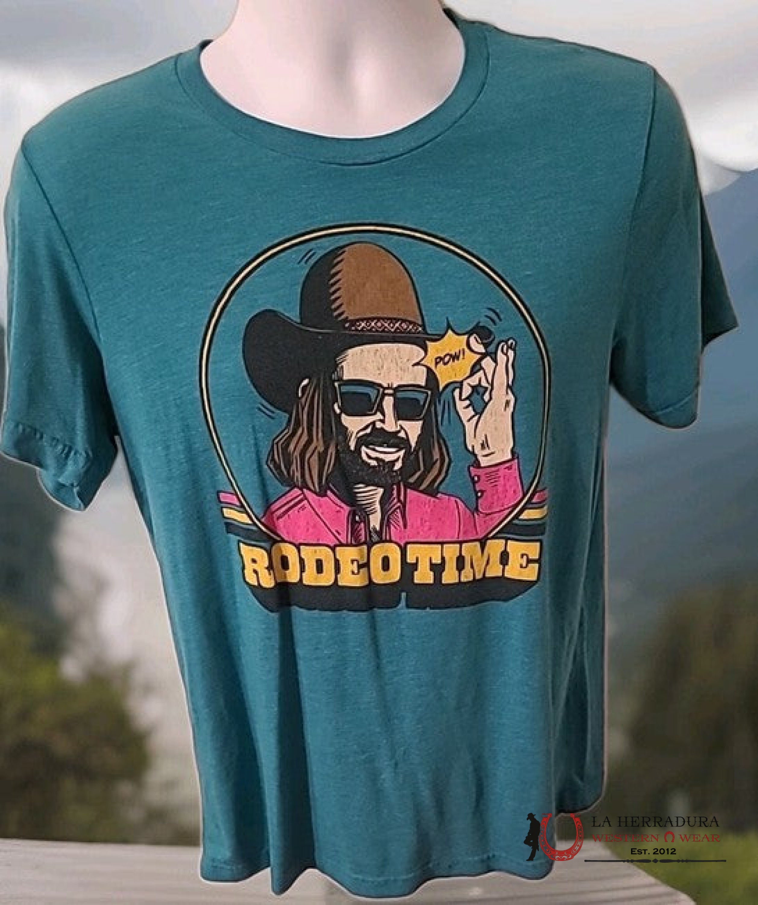 MENS RODEO TIME TSHIRT - DALE BRISBY POW HAT FLICK ROPA HOMBRES