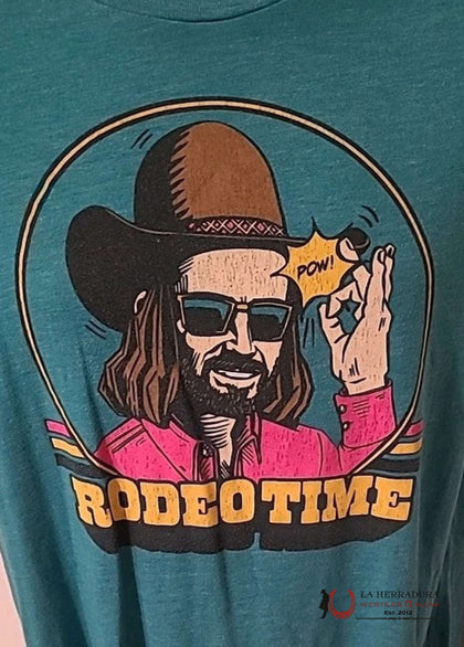 UNISEX RODEO TIME TSHIRT - DALE BRISBY POW HAT FLICK