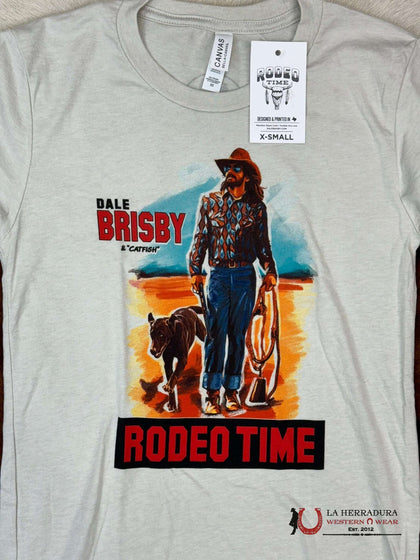 UNISEX RODEO TIME TSHIRT - GRAPHIC TEE PORTRAIT OFF WHITE SHORT SLEEVE