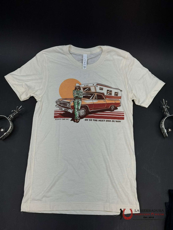 CAMISETA UNISEX RODEO TIME - GRÁFICO ON TO THE NEXT ONE BLANCO