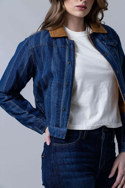KIMES RANCH VAQUERA TRUCKER STRIPE DENIM
