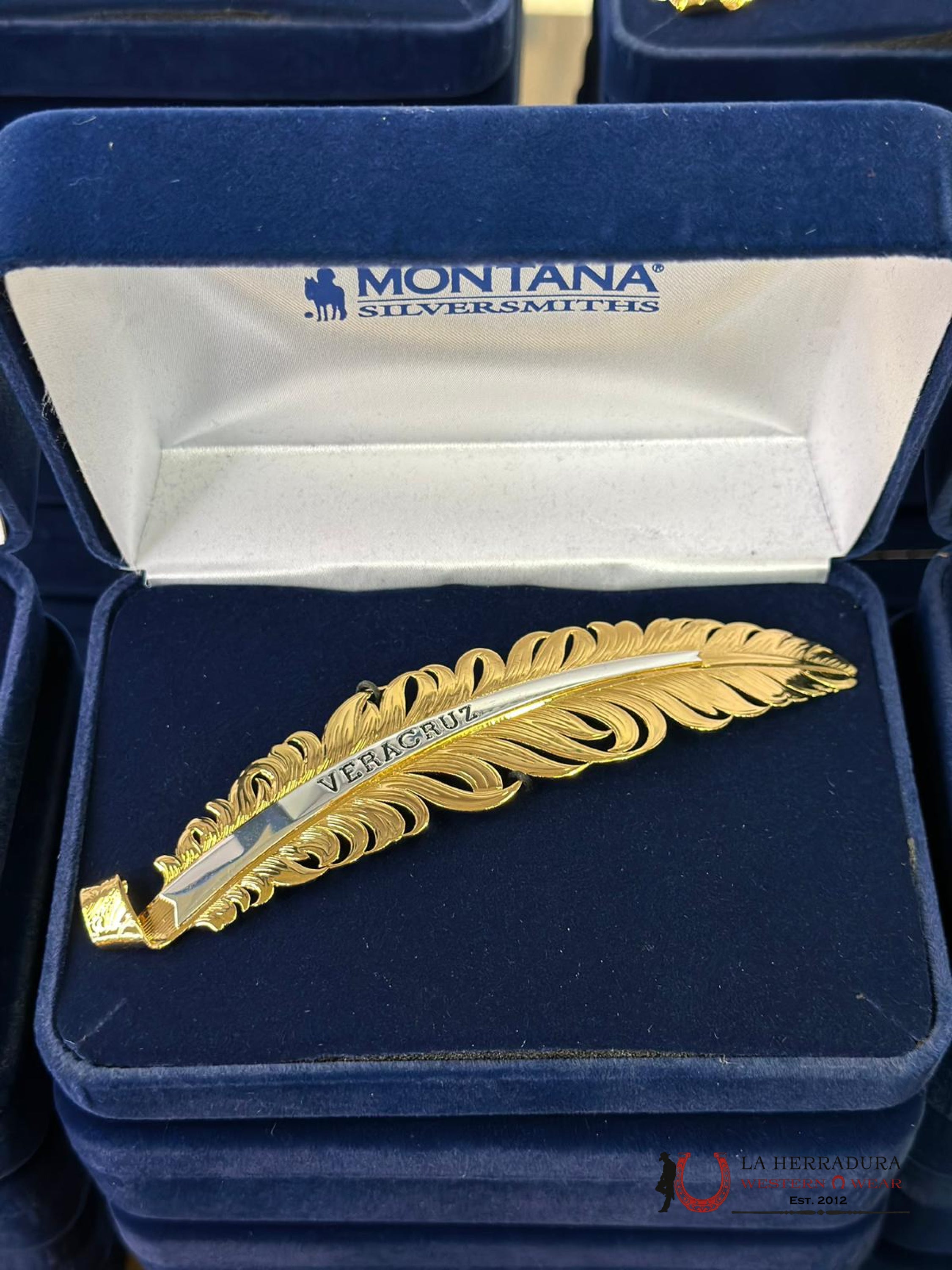 Montana Hat Feather Dorado Veracruz Accesorios