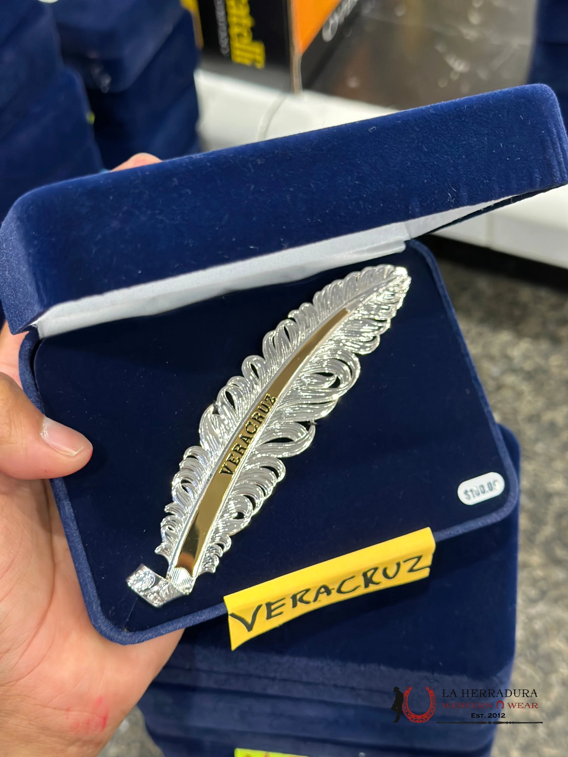 Montana Hat Feather Plata Veracruz Accesorios