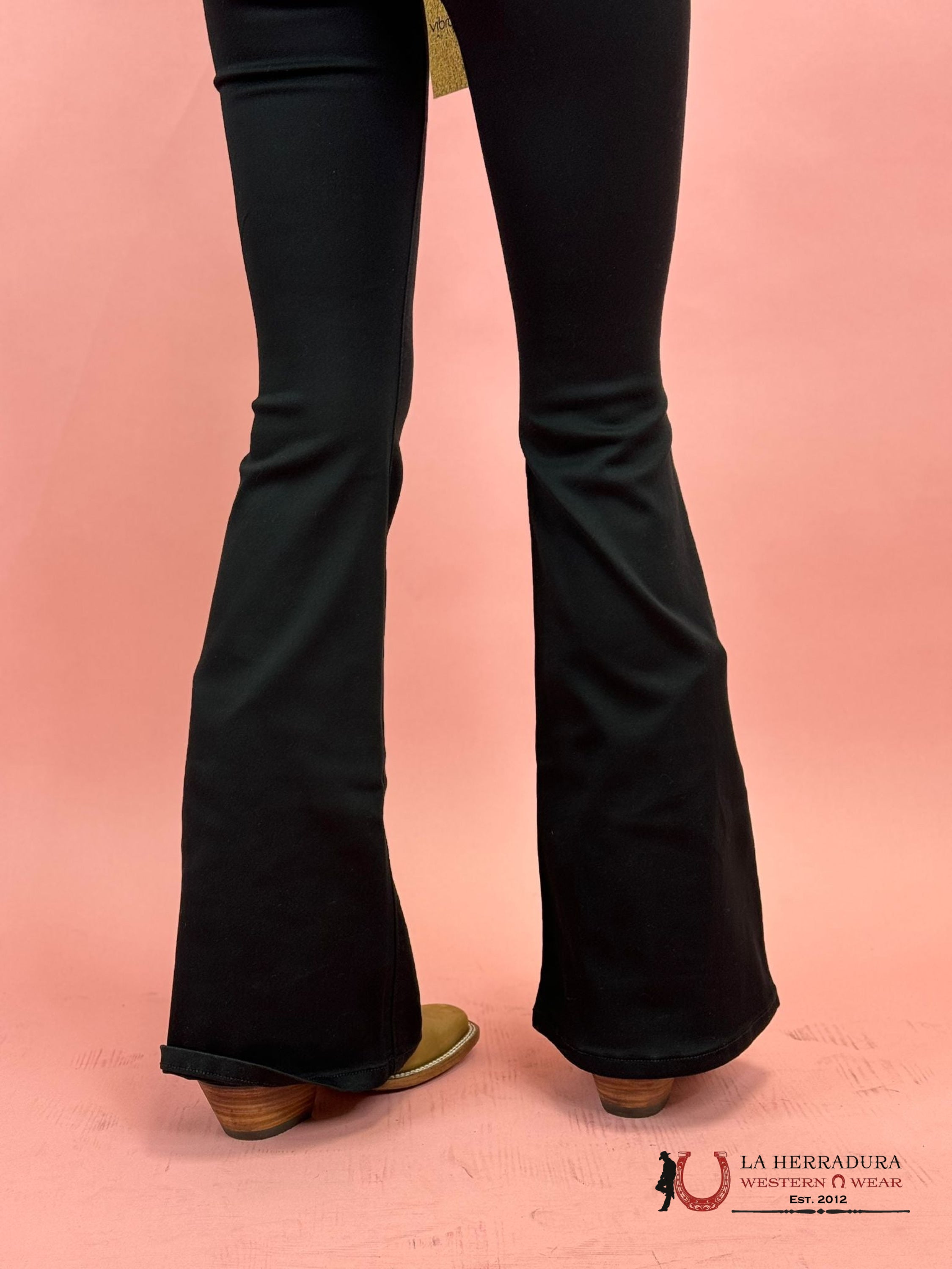 Vibrant Black Bootcut Rock&Roll Jeans Women