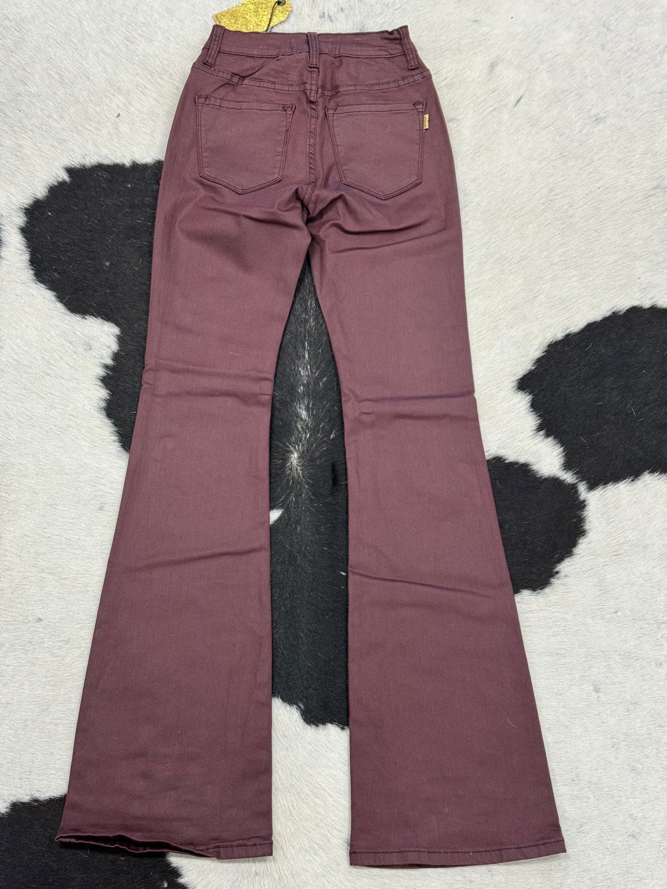Vibrant Burgundy Trouser Rock&Roll Jeans Women