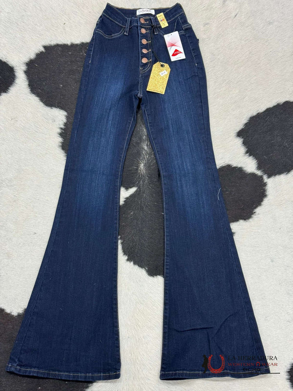 VIBRANT DARK BLUE BUTTONED TROUSER