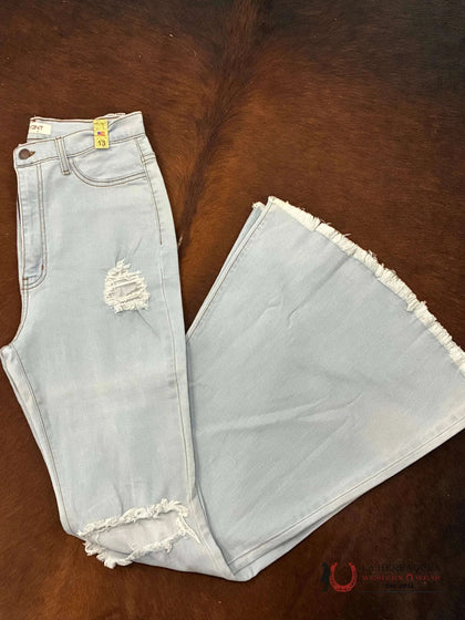 VIBRANT RIPPED OFF WHITE JEANS