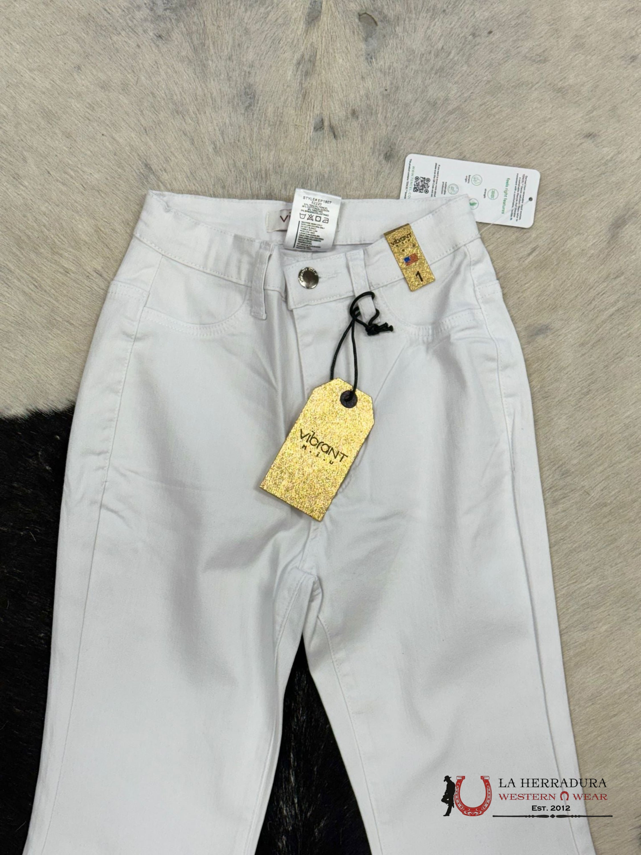 Vibrant White Flare Jeans Rock&Roll Women