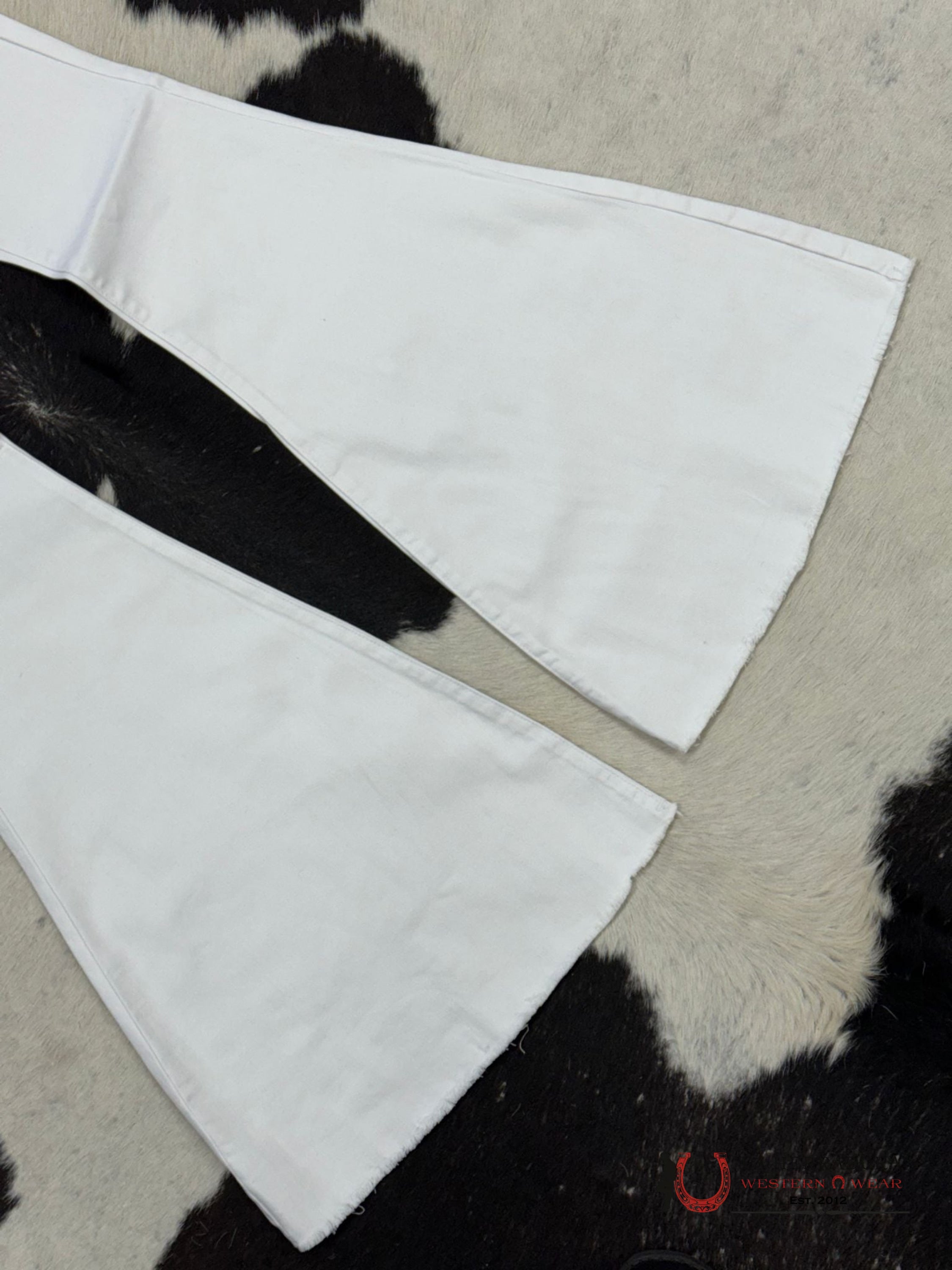 Vibrant White Flare Jeans Rock&Roll Women