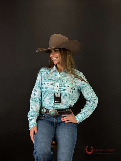 WESTERN VENTTEK NORA PRINT LONG SLEEVE SHIRT 10048776
