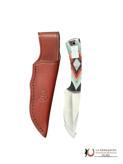 Whiskey Ranch Knife with Multicolor design