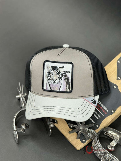 WHITE TIGER GREY CAP