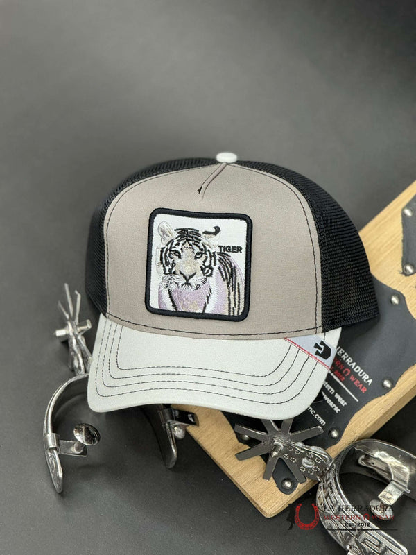 WHITE TIGER GREY CAP