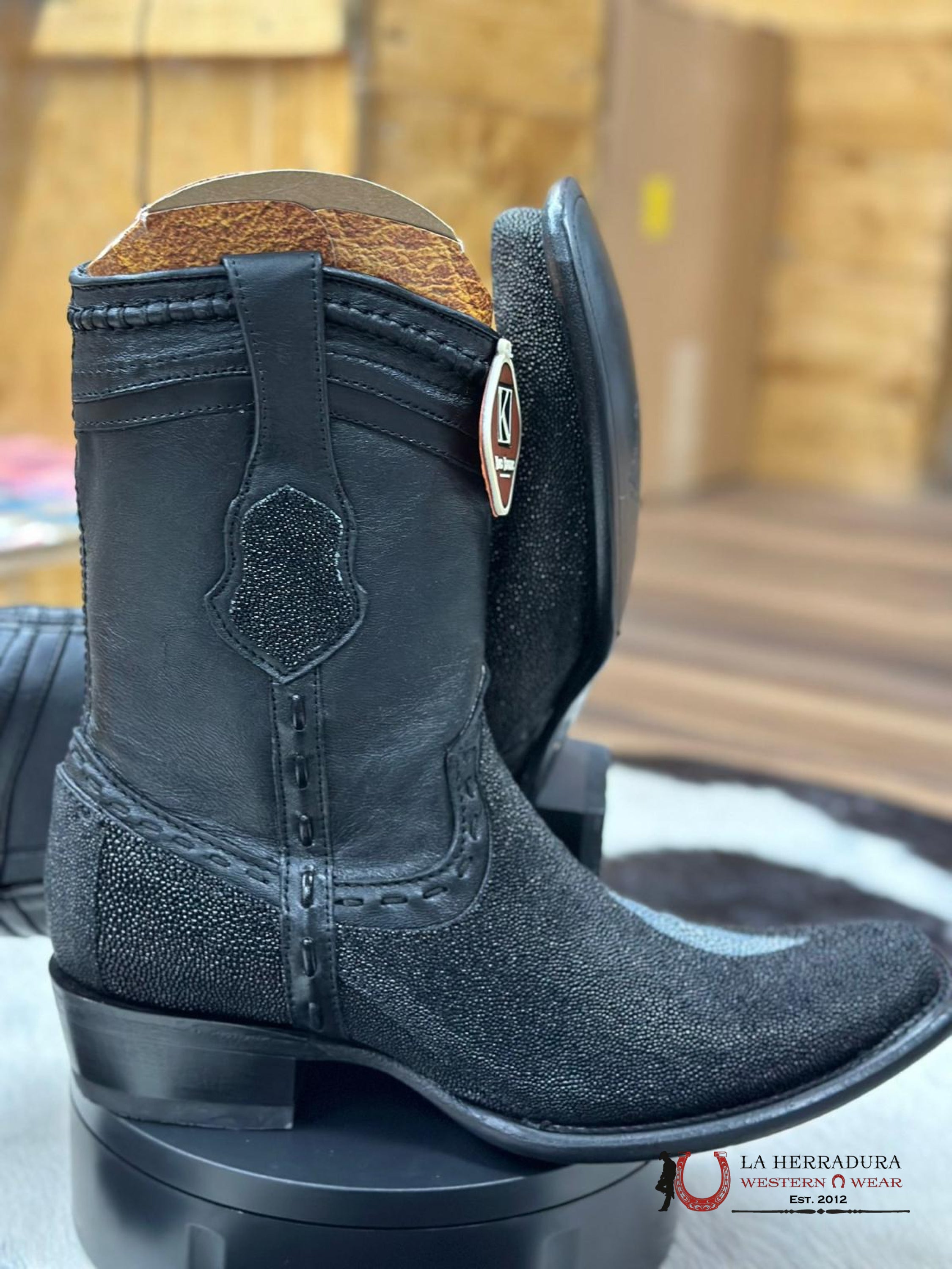 Wild West Dubai Short Boot Stingray Single Stone Botas Hombres
