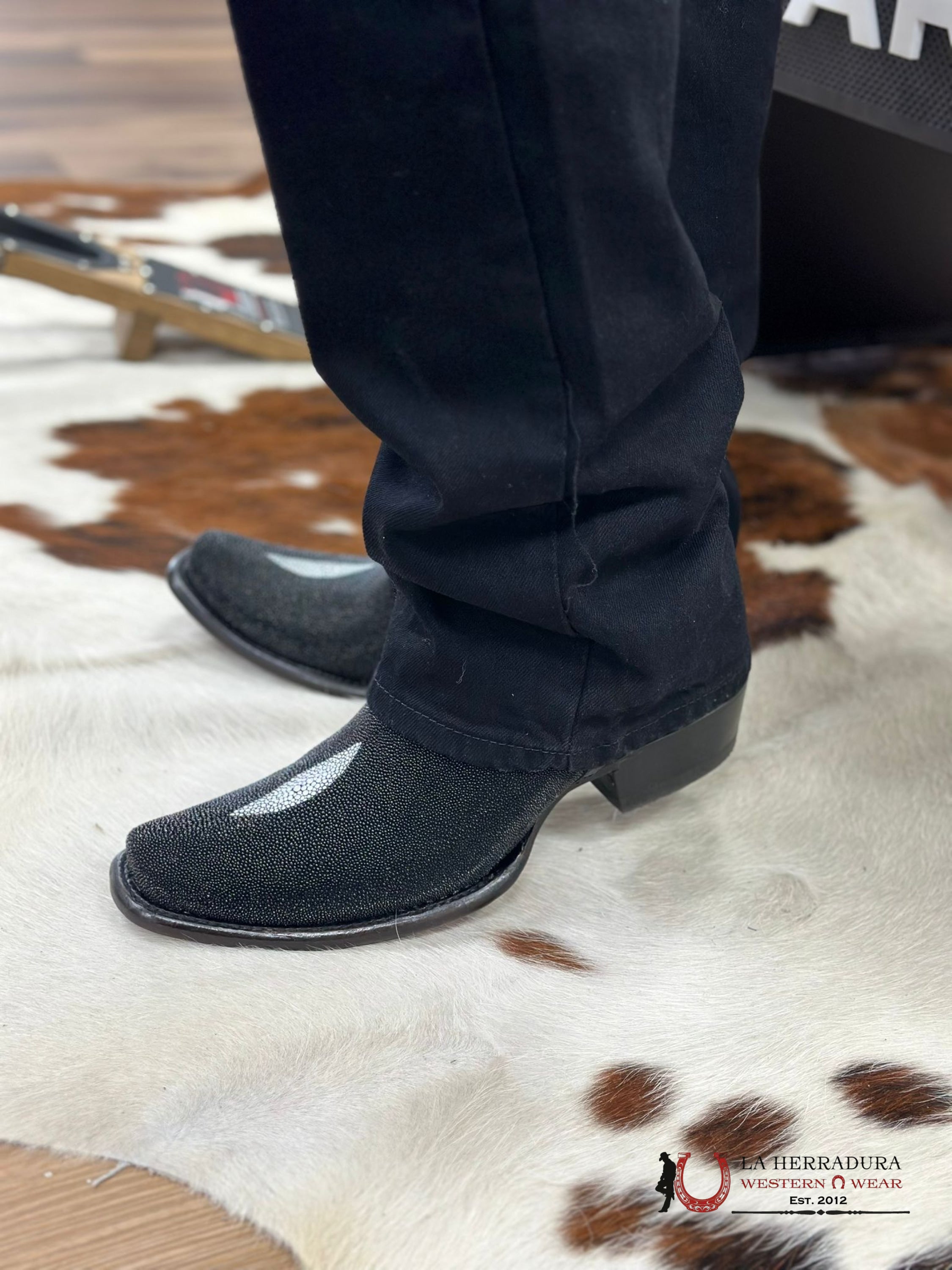 Wild West Dubai Short Boot Stingray Single Stone Botas Hombres