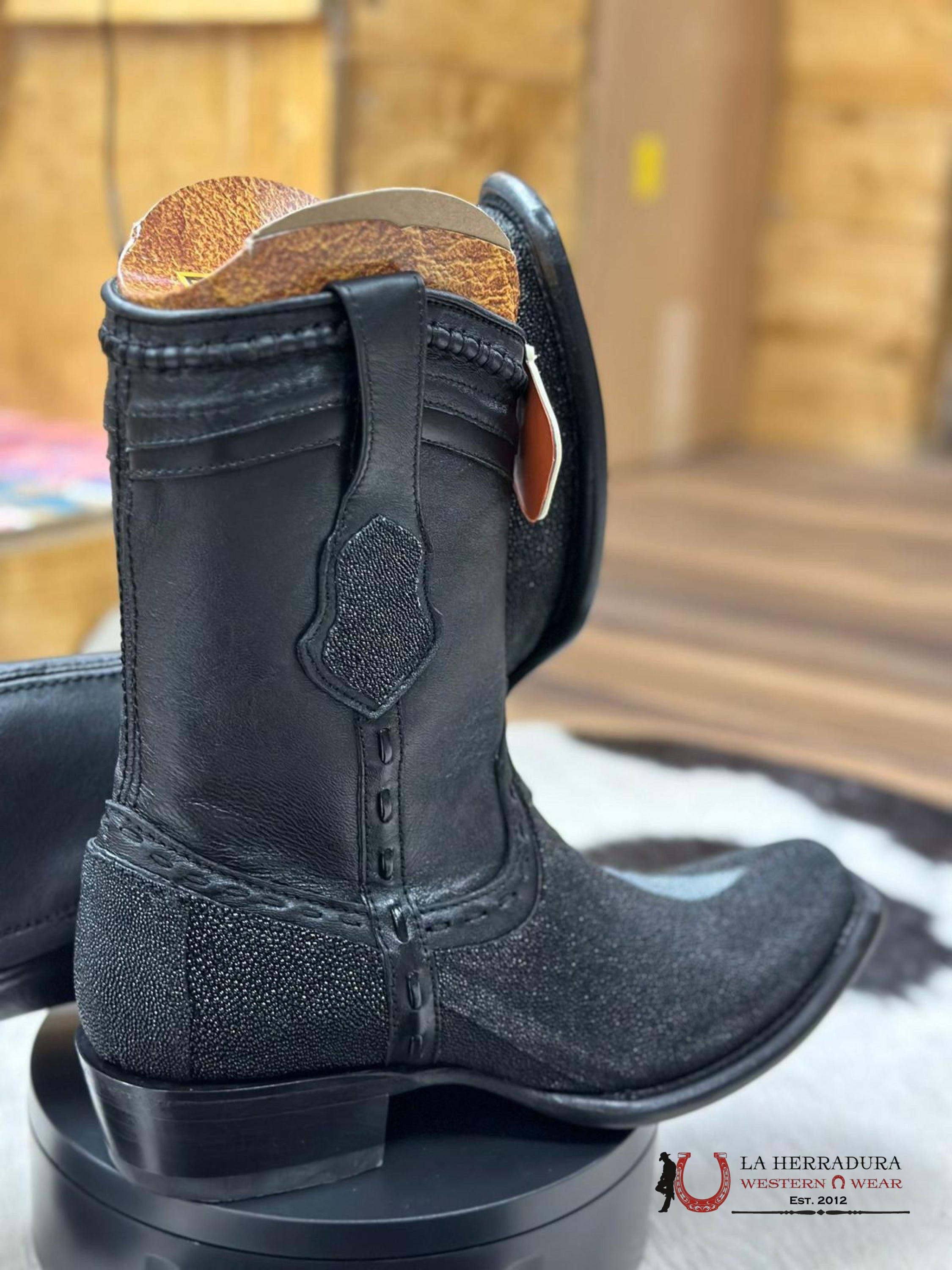 Wild West Dubai Short Boot Stingray Single Stone Botas Hombres