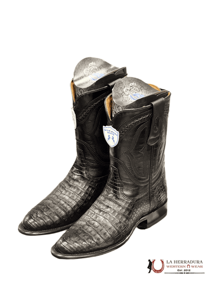 BOTA VAQUERA DE VIENTRE DE CAIMÁN NEGRO EXÓTICO WILD WEST 269I8205