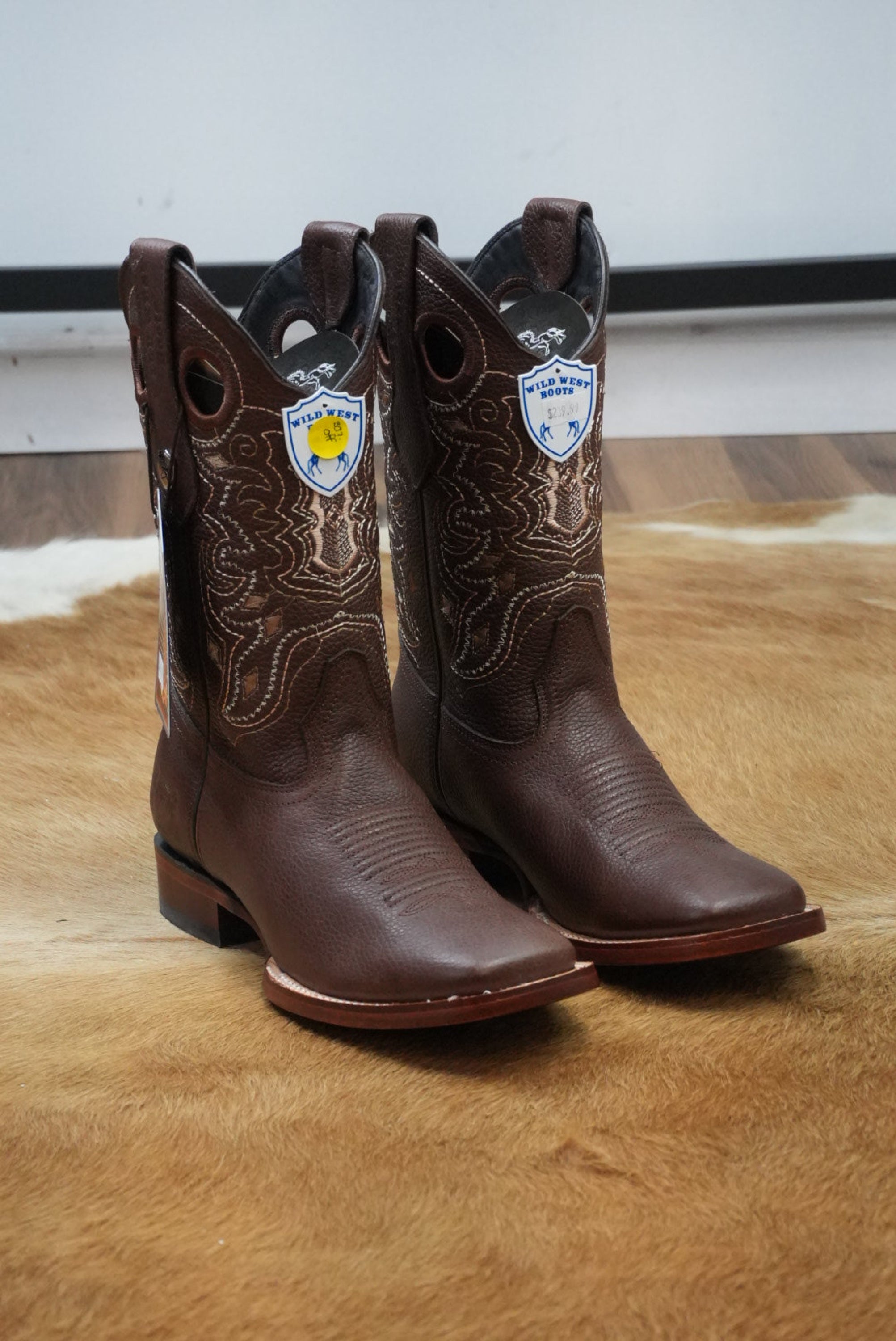 Mens Wild West Grisly Brown Boots BOTAS HOMBRES