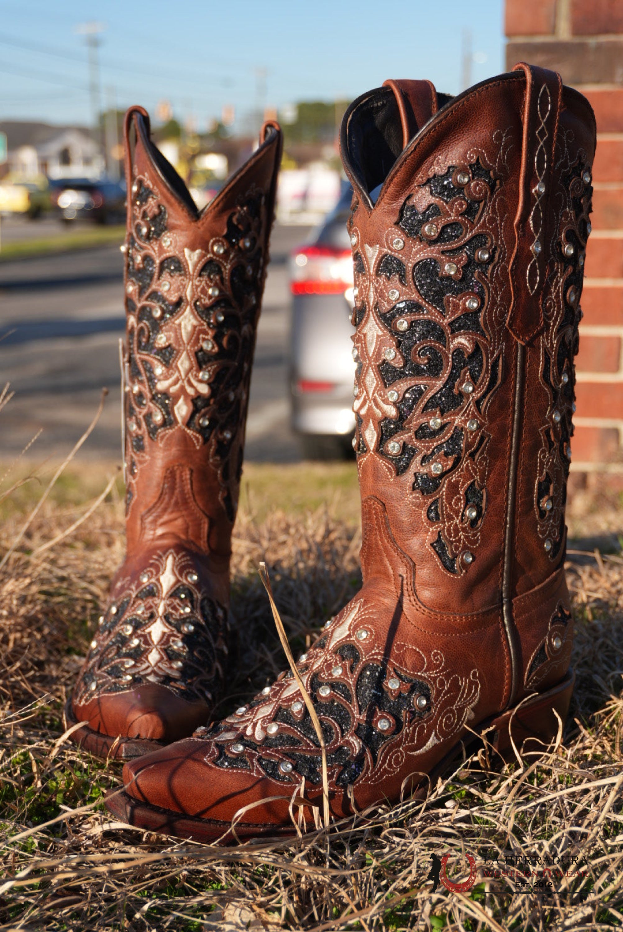 Wildflowers Cater Cognac Snip Toe BOTAS MUJERES