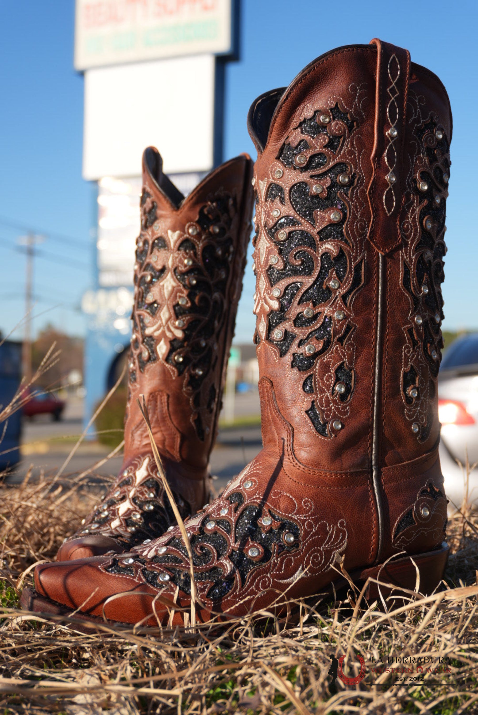 Wildflowers Cater Cognac Snip Toe BOTAS MUJERES