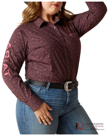 WOMEM ARIAT ANCESTRY PRINT LONG SLEEVE SHIRT 10047226