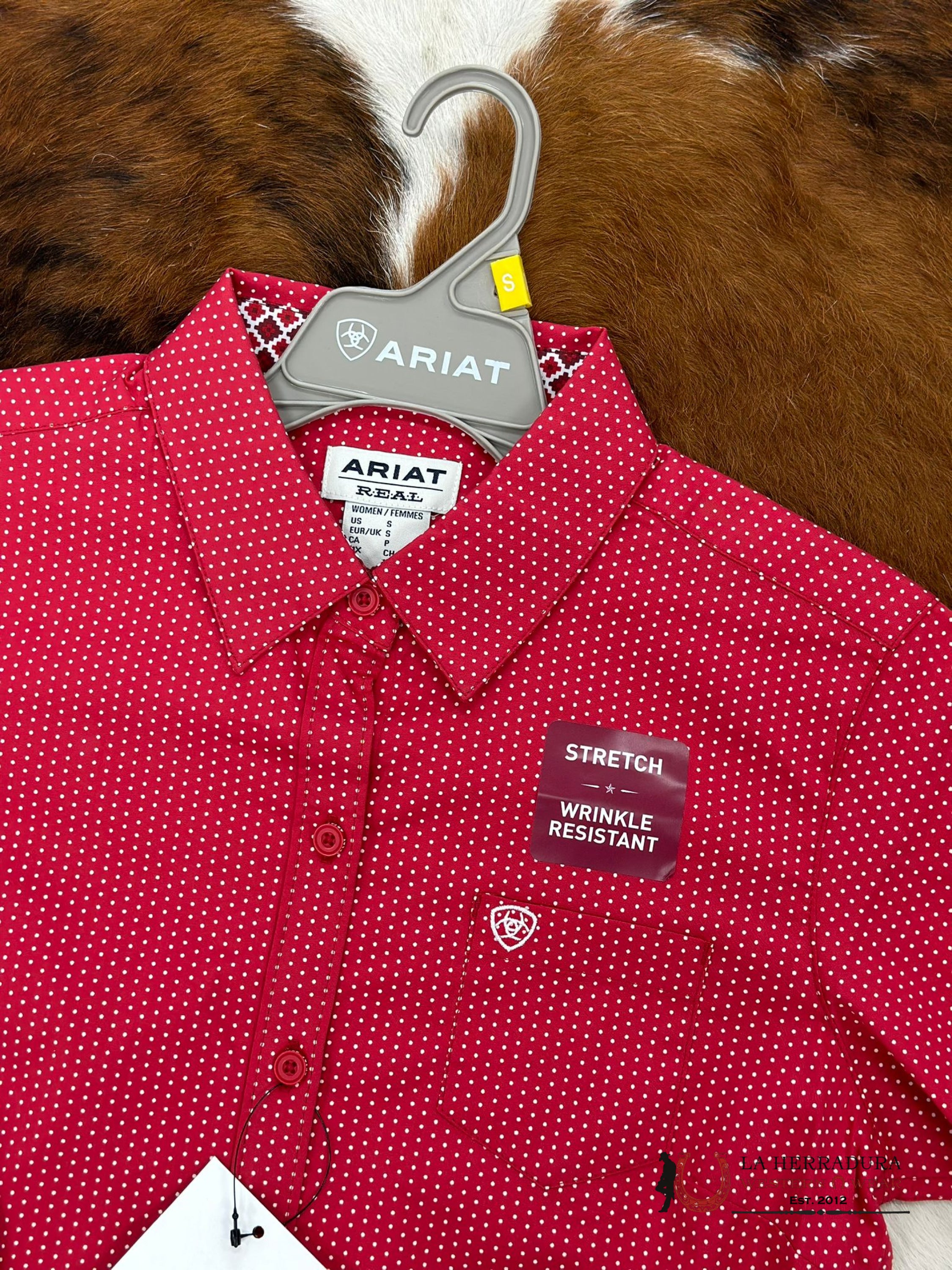 Women Ariat Kirby Carolina Dot Long Sleeve Shirt Ropa Mujeres