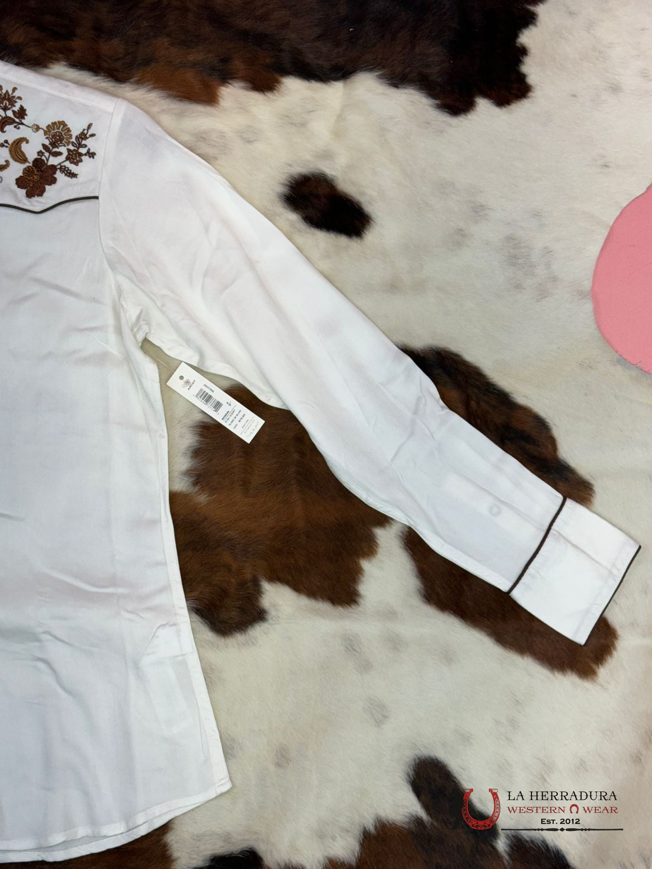 Women Ariat Elsa Long Sleeve Blanc De Flower Detail Ropa Mujeres