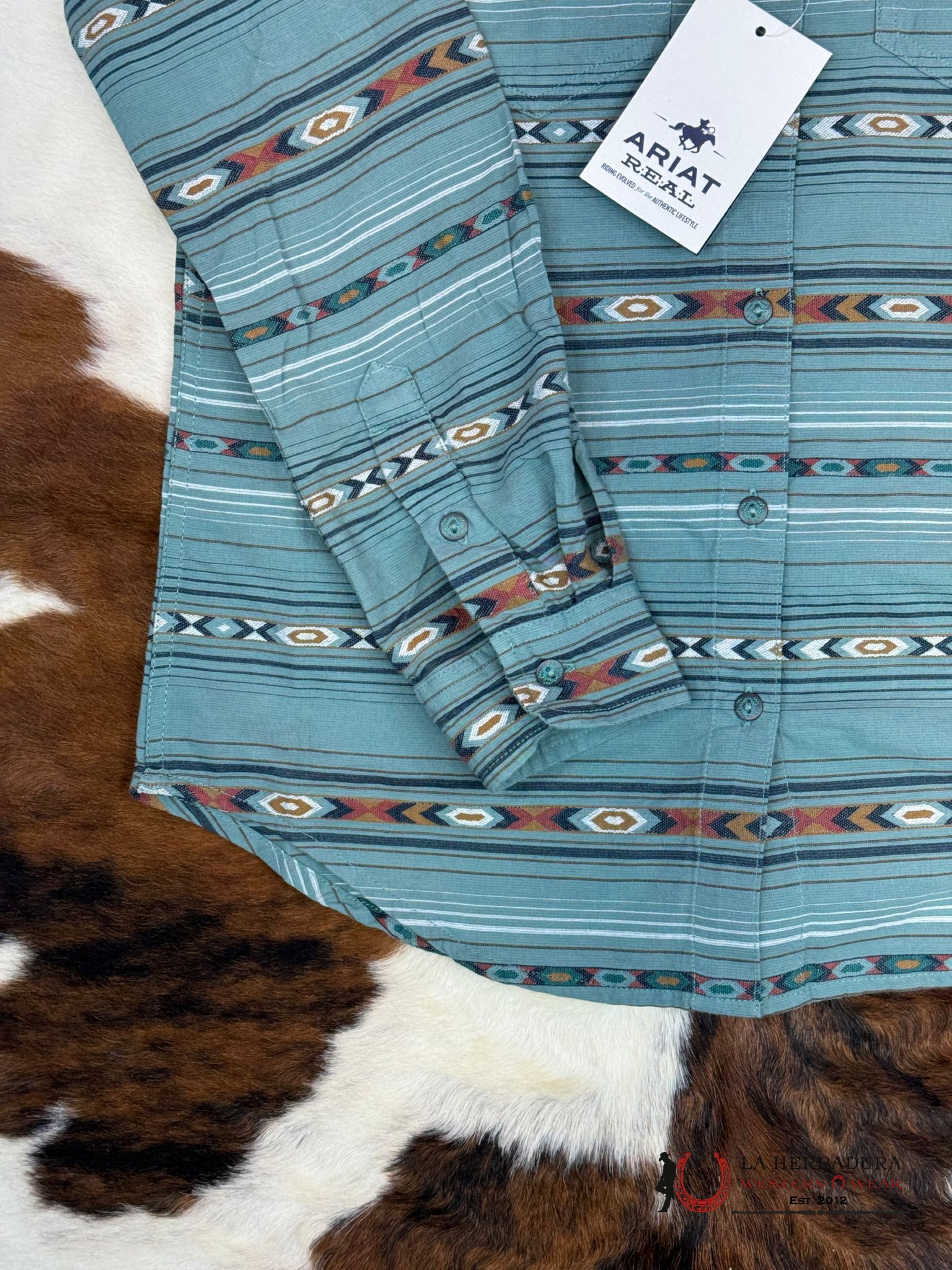 Women Ariat Real Billie Jean Long Sleeve Gemstone Stripe Ropa Mujeres