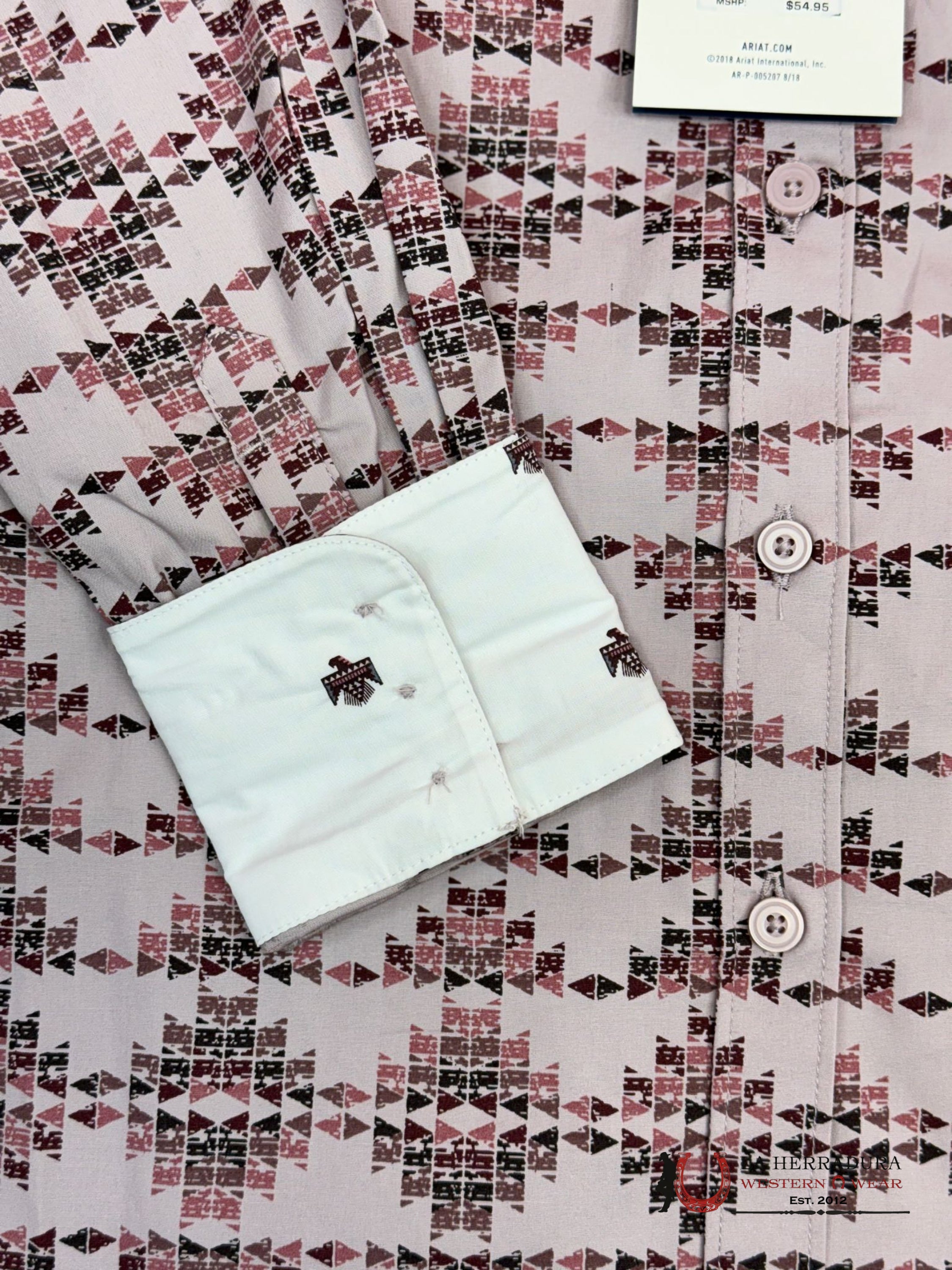 Women Ariat Kirby Long Sleeve Starlight Print Careys Pink Ropa Mujeres