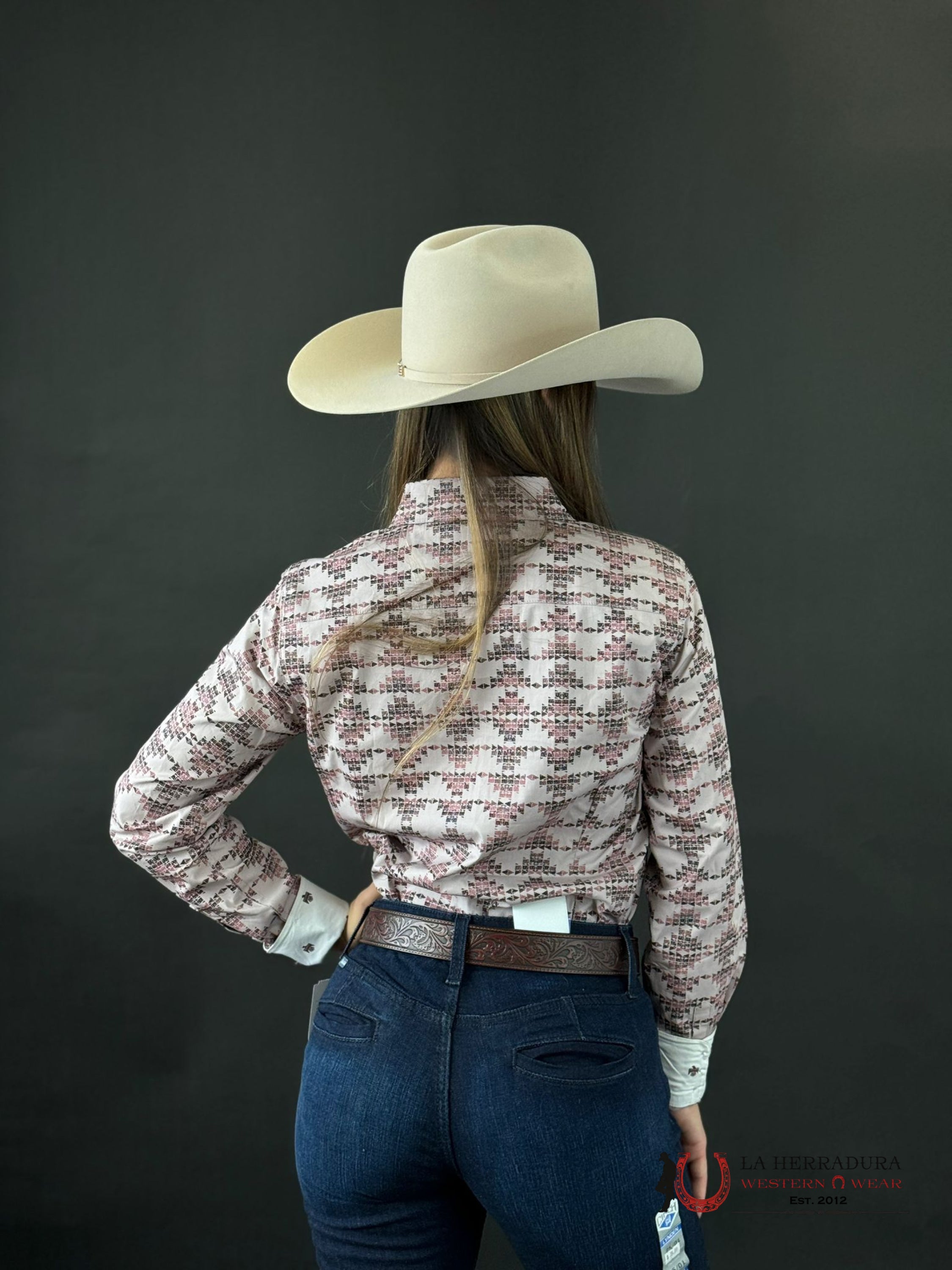 Women Ariat Kirby Long Sleeve Starlight Print Careys Pink Ropa Mujeres