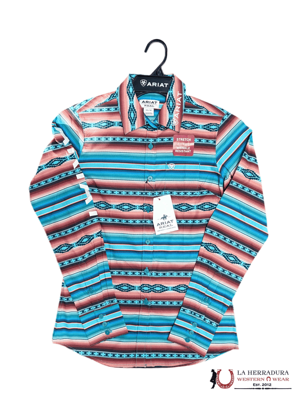 WOMEN ARIAT KIRBY SERAPE MARSALA PRINT LONG SLEEVE SHIRT 10037593