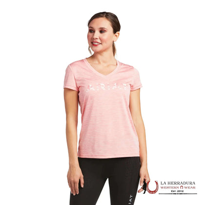 Mujer Ariat CAMISETA ROSA RAYADA