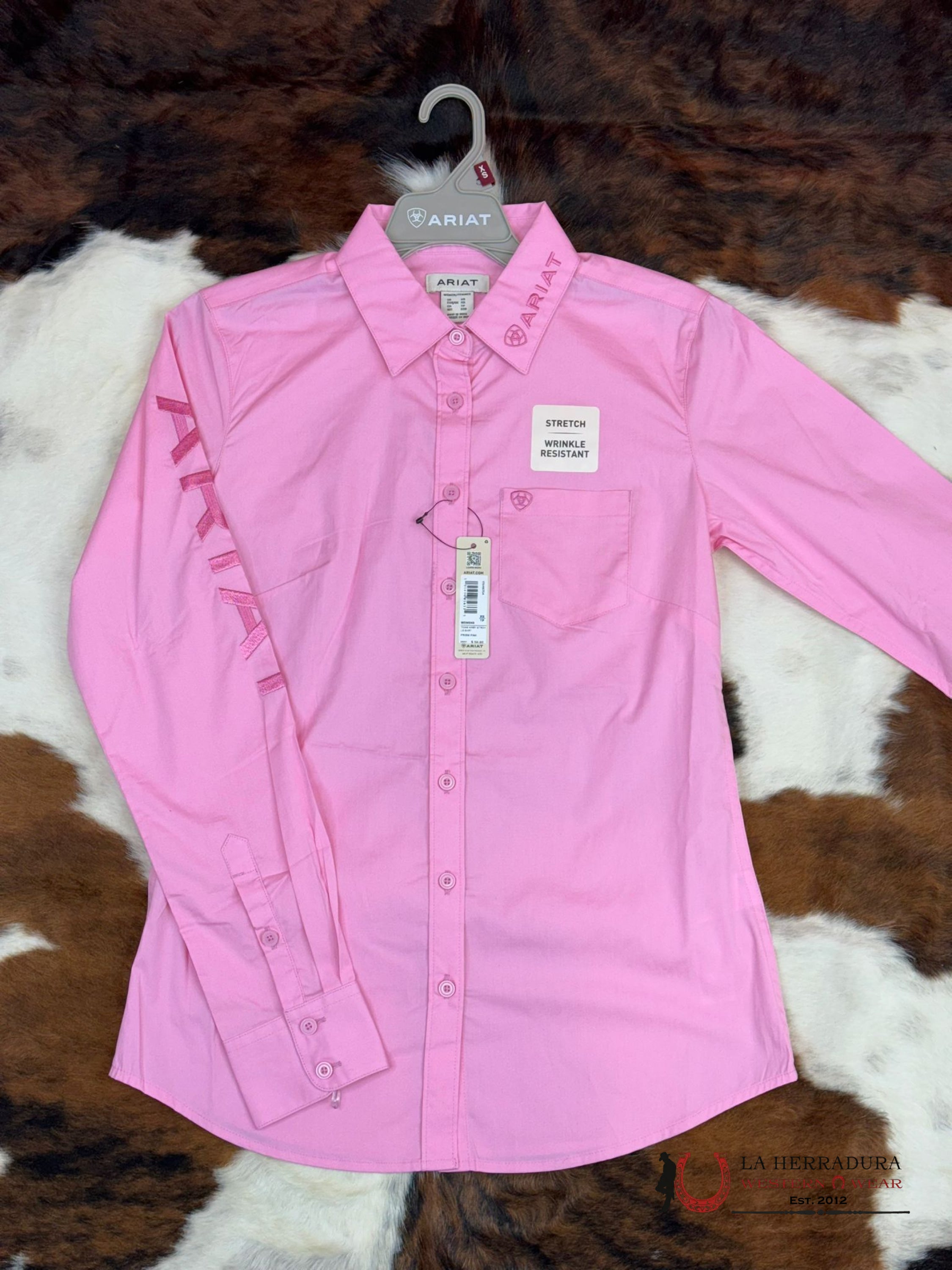 Women Ariat Team Kirby Long Sleeve Prism Pink 10048754
