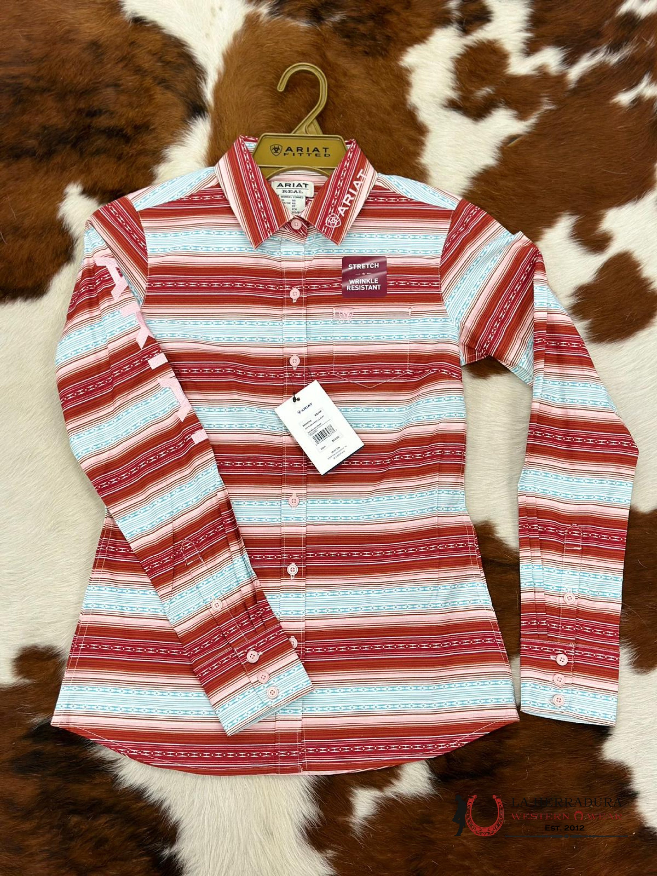 Women Ariat Team Kirby Savannah Print Long Sleeve Shirt Ropa Mujeres