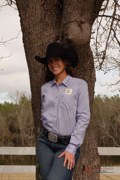 WOMEN ARIAT TEAM KIRBY STRCH LONG SLEEVE SHIRT SWEET LAVENDER - 10055082