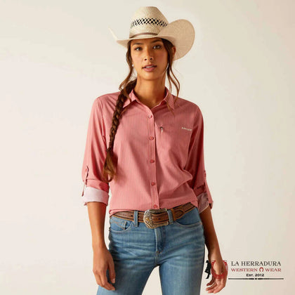 WOMEN ARIAT VENTTEK FADED ROSE PINSTRIPE LONG SLEEVE 10048858