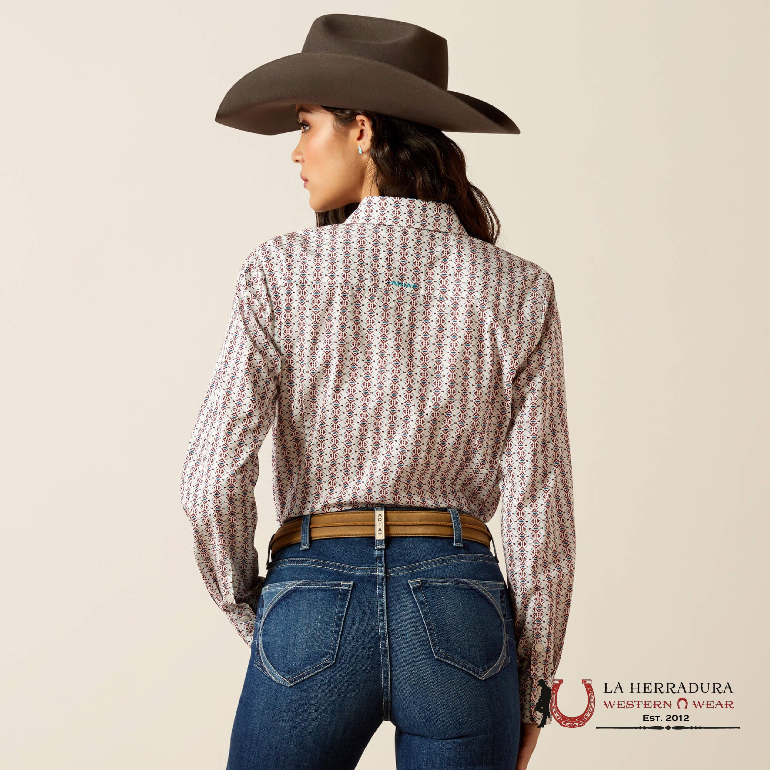 Women Ariat Team Kirby Winsome Geo Print Longsleeve Ropa Mujeres