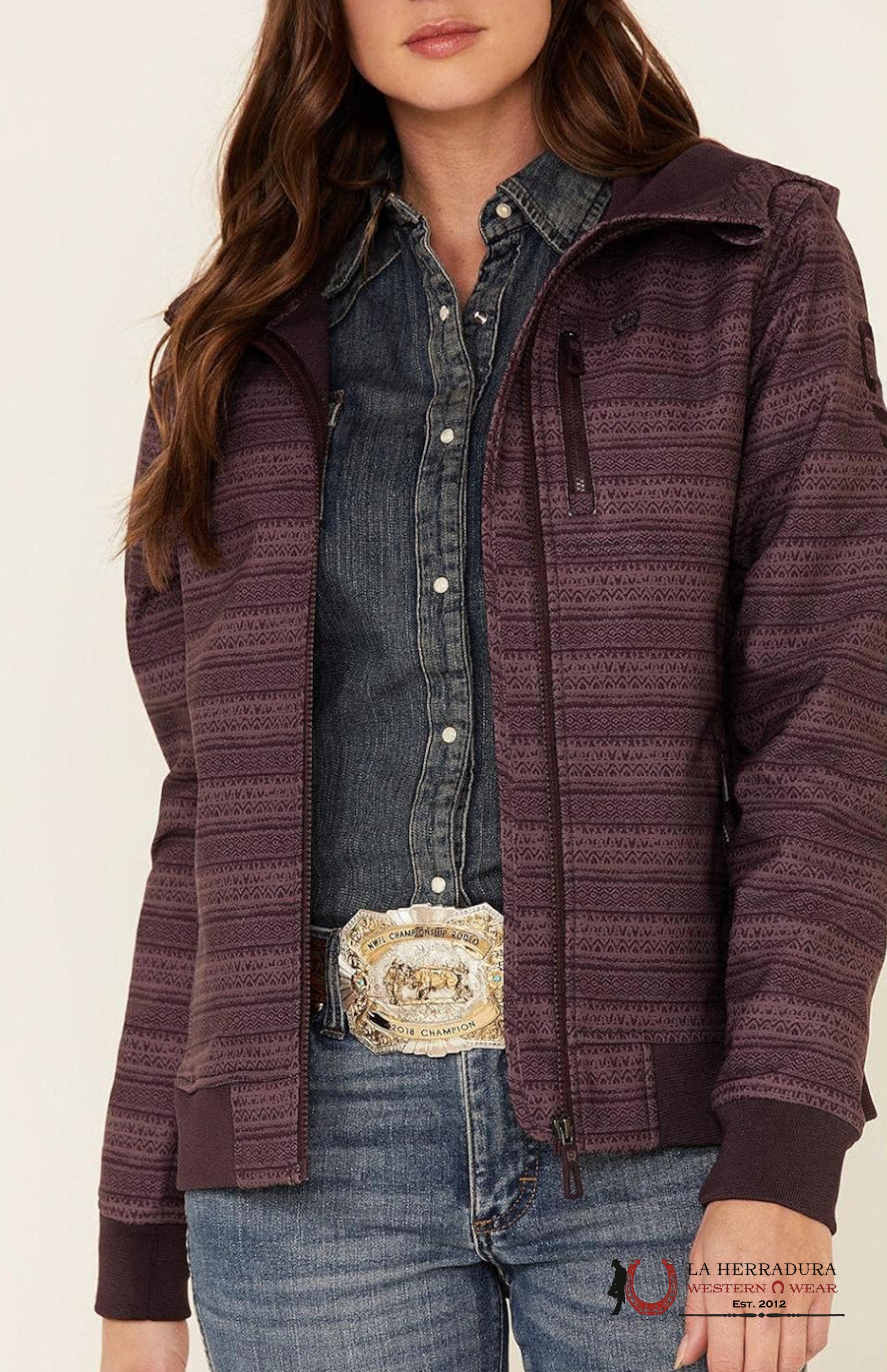 WOMEN CINCH JACKET PURPLE GRAY SOFT SHELL JACKET MAJ9837002 ROPA MUJERES