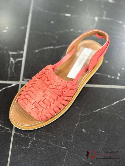 HUARACHE DE MUJER 080 CHINELA 10 CORREAS CORAL