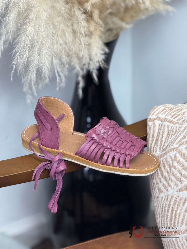 WOMEN HUARACHE 080 CHINELA 10 CORREAS UVA