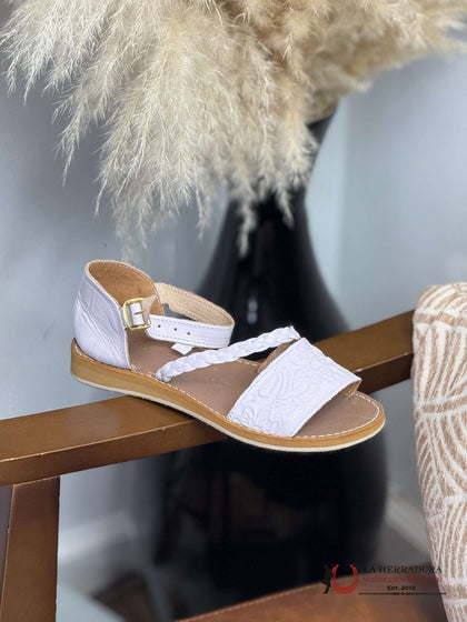 HUARACHE CAMILA TROQUELADO BLANCO PARA MUJER