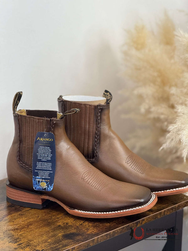 BOTÍN ARANGO PARA MUJER ESTILO AVIADOR, COLOR NUEZ