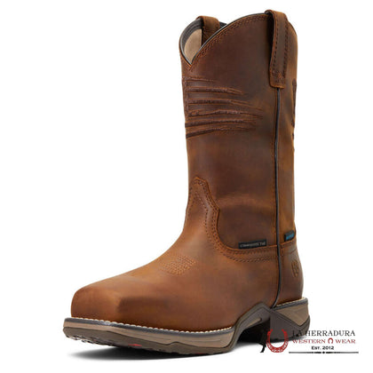 BOTA DE TRABAJO MARRÓN GASTADO CON PUNTERA DE SEGURIDAD ARIAT ANTHEM PATRIOT H2O PARA MUJER 10040433