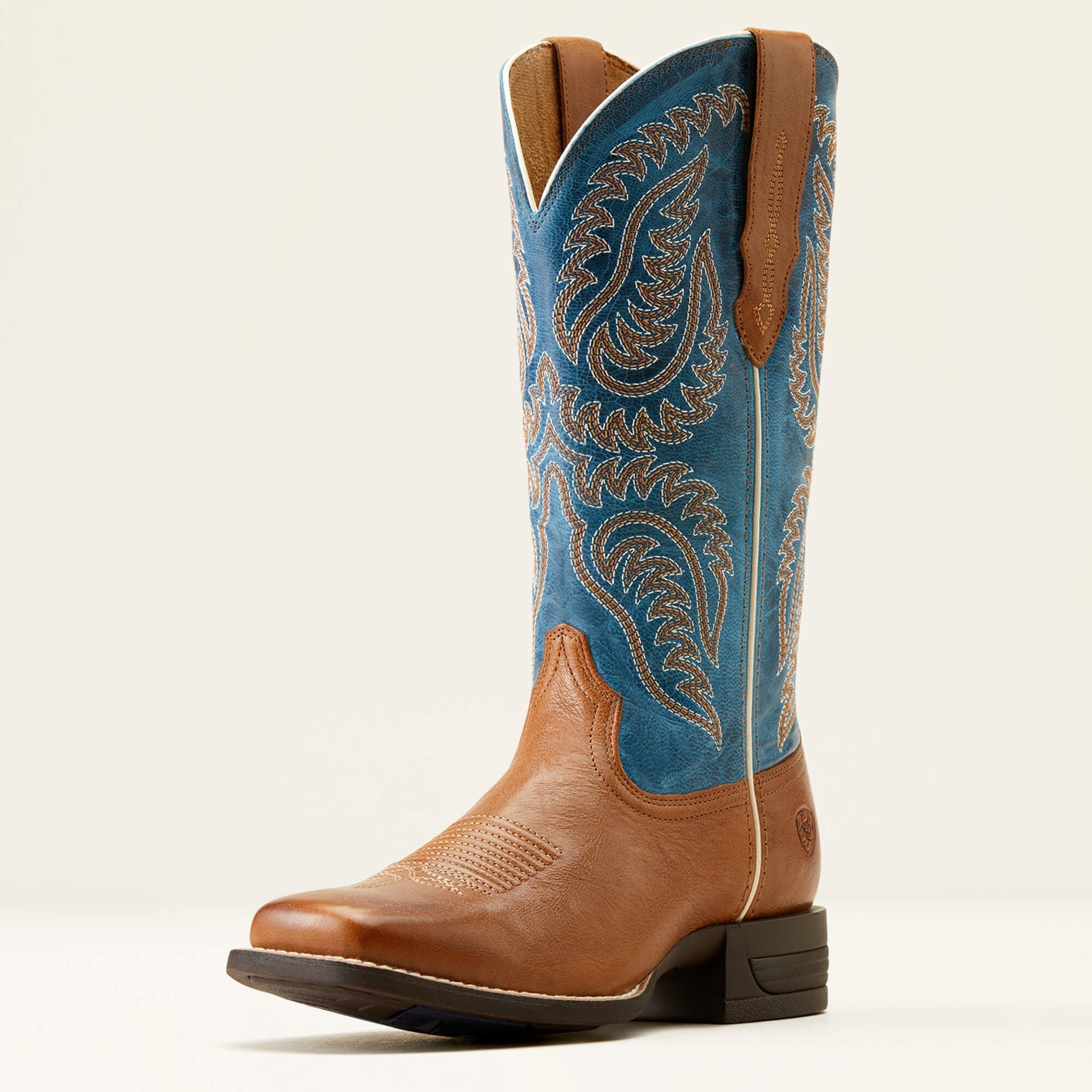 WOMENS ARIAT CATTLE CAITE STRETCHFIT ROASTED PEANUT REGATTA BLUE 10050919 BOTAS MUJERES