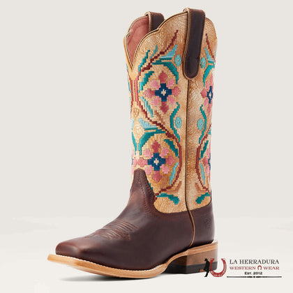 WOMENS ARIAT FRONTIER DANIELLA BRAZEN TAN/SANDED WHITE-10044542