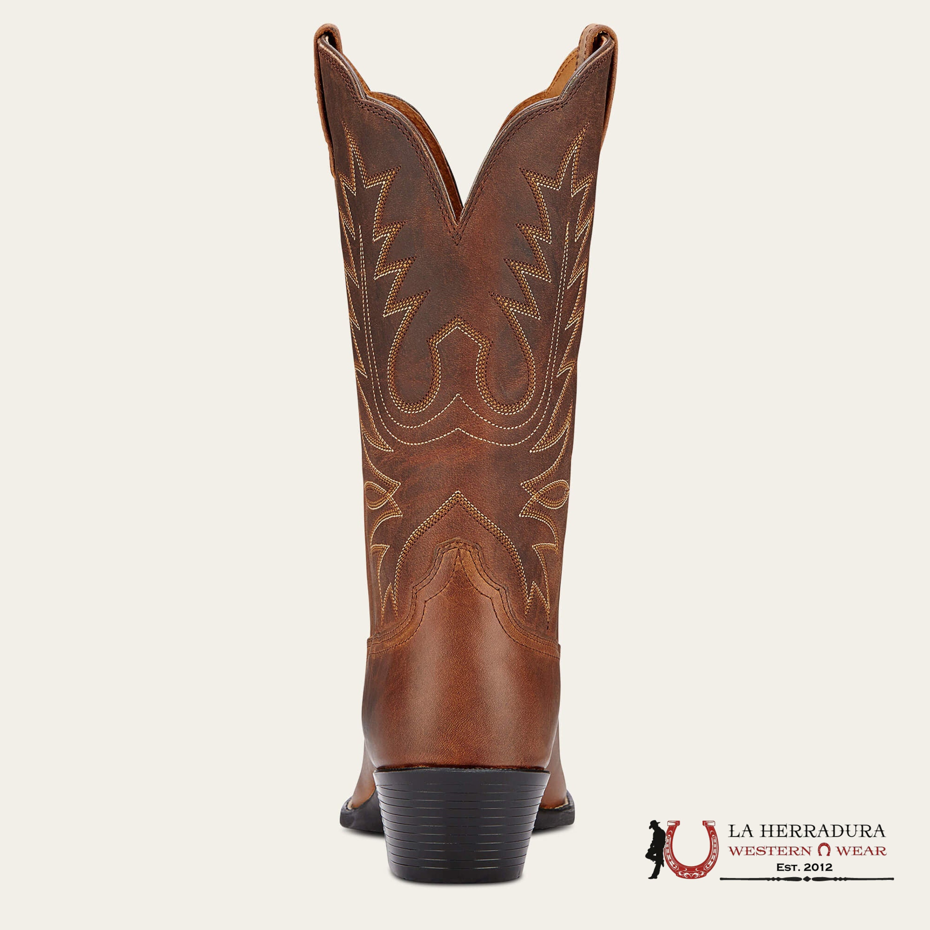 Womens Ariat Heritage Western Round Toe Distressed Brown Botas Mujeres